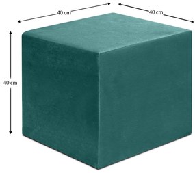Σκαμπώ April Megapap βελούδινο χρώμα κυπαρρισί 40x40x40εκ. - GP043-0102,3