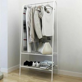 Κρεμάστρα ράγα οργάνωσης ρούχων Nextdeco μεταλλική λευκή Υ151x60x36εκ.