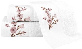 Πετσέτες Σετ 3ΤΜΧ Cherry Blossom - 70 x 140 / 50 x 90 / 30 x 50 cm - Φυστικί - Borea