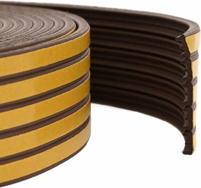 vidaXL Αυτοκόλλητη σφραγίδα παραθύρου Καφέ 9 x 4 mm 12 m EPDM αφρός