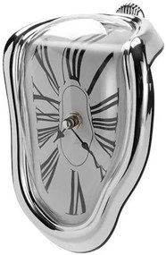Επιτραπέζιο Ρολόι Melting Time Clock Silver