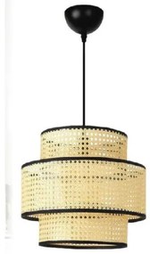 Κρεμαστό Φωτιστικό Οροφής HK-VIENNA 1L 3ΠΑΤΟ BAMBOO-RATTAN 14-0210 Heronia-14-0210-Καφέ 14-0210