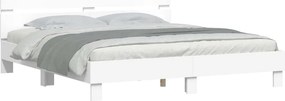 vidaXL Σκελετός Κρεβατιού Λευκό 193 x 203 cm Επεξεργασμένο Ξύλο