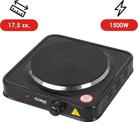 SINGLE HOTPLATE (BLACK) 17.5CM ZLN2828