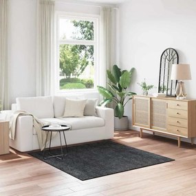 vidaXL Χαλιά Σαχλέ με Ραμμένο Λάτεξ Σκούρο Γκρι 160x160 εκ.