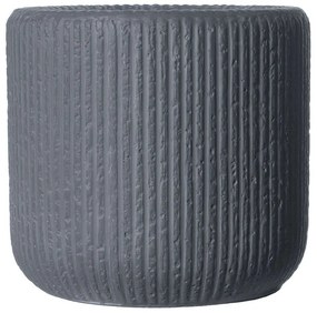 Κασπώ Πήλινο Stripe B-9170-8 34x34x32cm Dark Grey Supergreens Clay