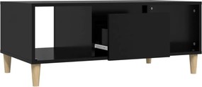 vidaXL Τραπεζάκι Σαλονιού Μαύρο 90x50x36,5 εκ. Επεξεργασμ. Ξύλο