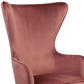 Μπερζέρα Byfon σάπιο μήλο βελούδο-πόδι rubberwood σε φυσική απόχρωση 76x83x117εκ 76x83x117 εκ.