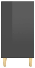 vidaXL Ραφιέρα Γυαλιστερή Γκρι 103,5 x 35 x 70 εκ. από Μοριοσανίδα