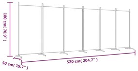 ΔΙΑΧΩΡΙΣΤΙΚΟ ΔΩΜΑΤΙΟΥ ΜΕ 6 ΠΑΝΕΛ ΛΕΥΚΟ 520 X 180 ΕΚ. ΑΠΟ ΎΦΑΣΜΑ 350270