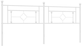 vidaXL Ανταλλακτικό κεφαλάρι Λευκό 193 εκ. Μεταλλικό