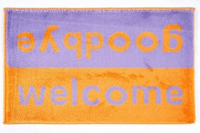 Sdim Πατάκι Εισόδου Μοκέτα  Fashion Welcome Purple/Orange 40x67εκ.