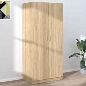 vidaXL Ντουλάπα Χρώμα Sonoma-Δρυς 80 x 52 x 180 εκ. από Μοριοσανίδα