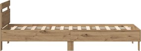 vidaXL Σκελετός Κρεβατιού Artisan Oak 75 x 190 cm Επεξεργασμένο Ξύλο