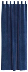 vidaXL Κουρτίνες με κουρτίνες 2 pcs Σκούρο Μπλε 140 x 245 cm Βελούδο