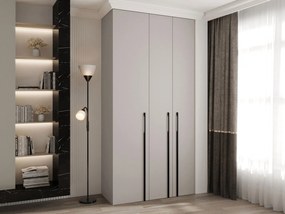 Ντουλάπα Como III-Cashmere - Μαύρο-Μήκος: 120εκ