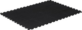 vidaXL Δάπεδο Προστασίας Παζλ Μαύρο 12 χιλ. 90 x 120 εκ. Καουτσουκ