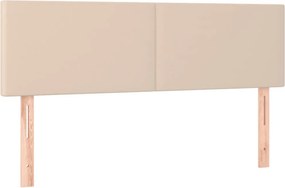 vidaXL Κρεβάτι Boxspring με Στρώμα Καπουτσίνο 140x190εκ.από Συνθ.Δέρμα