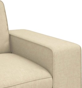 vidaXL Καναπές Κρεμ 222 x 80 x 82 εκ ύφασμα