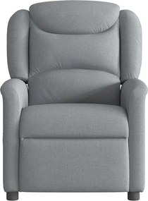 vidaXL Πολυθρόνα Μασάζ Ανακλινόμενη Ανοιχτό Γκρι Υφασμάτινη
