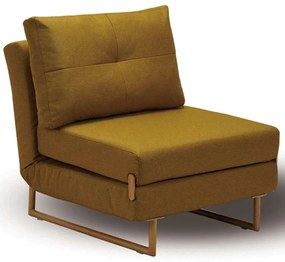 Πολυθρόνα - Κρεβάτι  Sara S 40.0047 80x90cm Με Ύφασμα Mustard