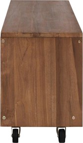 vidaXL Ντουλάπι TV 110 x 30 x 40 cm Φυσικό Στερεό Ξύλο Τίκ