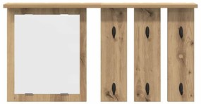 vidaXL Τοίχου Κρεμάστρα με ράφι artisan δρυς 85 x 10 x 45 εκ.