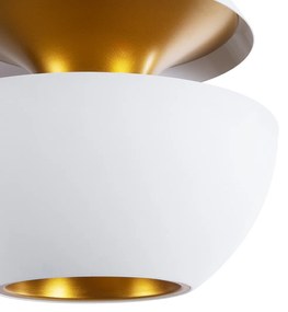 GloboStar® SEVILLE WHITE 01268 Μοντέρνο Κρεμαστό Φωτιστικό Οροφής Μονόφωτο 1 x E27 Λευκό Μεταλλικό Φ35 x 33cm