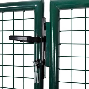 vidaXL Πόρτα Περίφραξης Πράσινη 300x100 εκ. από Ατσάλι