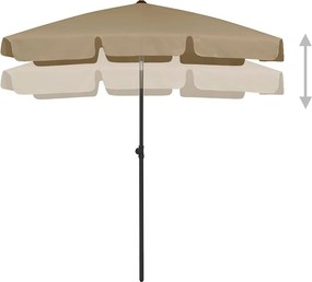 vidaXL Ομπρέλα Θαλάσσης Taupe 200 x 125 εκ.