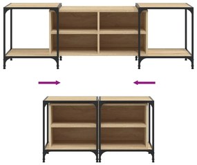 vidaXL Έπιπλο Τηλεόρασης Sonoma Δρυς 153x37x50 εκ. Επεξεργασμένο Ξύλο