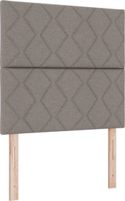 vidaXL LED κεφαλάρι Taupe ύφασμα