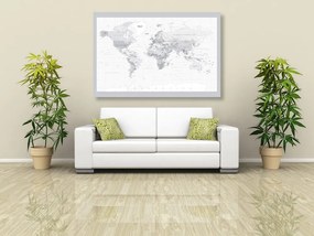 Εικόνα κλασικού ασπρόμαυρου χάρτη με γκρι περίγραμμα - 90x60