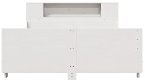 vidaXL Σκελετός Κρεβ. Χωρίς Στρώμα Λευκό 120x190 εκ Μασίφ Πεύκο