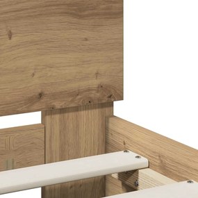 vidaXL Σκελετός Κρεβατιού Artisan Δρυς 140 x 190 cm Επεξεργασμένο Ξύλο