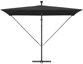vidaXL Ομπρέλα Cantilever Banana Μαύρο 294 x 200 x 254 εκ.