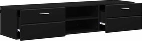 vidaXL Ξύλινο Ντουλάπι 150 x 39 x 30 εκ Μαύρο Επεξεργασμένο Ξύλο