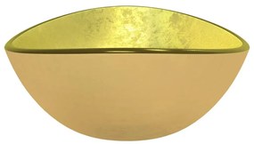 Νιπτήρας 54,5 x 35 x 15,5 εκ. Χρώμα Χρυσού από Ψημένο Γυαλί - Χρυσό