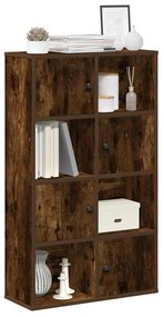 Βιβλιοθήκη Καπνιστή Δρυς 60x24x101,5 εκ. από Επεξεργασμένο Ξύλο