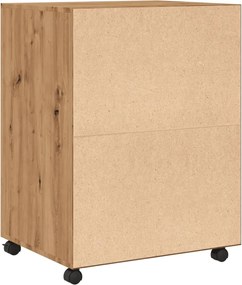 vidaXL Ντουλάπι Τροχήλατο Αρτισιανή Δρυς 60x48x81 εκ. από Επεξ. Ξύλο