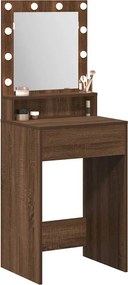 vidaXL Τραπέζι περιποίησης Καφέ δρυς 50 x 41 x 135 εκ