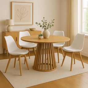 Τραπέζι Domonic φυσικό Φ120x75εκ 120x120x75 εκ.