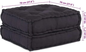 vidaXL Μονάδα Μοντέρνου Καναπέ 2 pcs Ανθρακί 140 x 70 x 36 εκ Ύφασμα