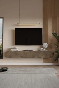 Stewehome Μοντέρνα επιτοίχια βάση τηλεόρασης με οβάλ πόρτα 180x31x30 cm