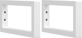 vidaXL Βραχίονες Ραφιών για Νιπτήρα Ορθ. 2 Τεμ. Λευκοί Χάλυβας