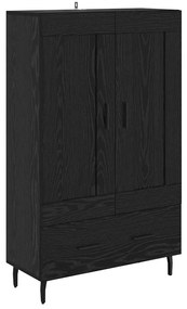 vidaXL Highboard Μαύρη Οξυά 69,5 x 31 x 115 εκ. Επεξεργασμένο ξύλο