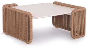 ΤΡΑΠΕΖΑΚΙ ΑΛΟΥΜΙΝΙΟΥ ΣΕΙΡΑ DESTINY SM6171 ΣΧΟΙΝΙ-SINTERED STONE TOP 88x88x39,5Υεκ.