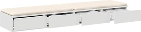 vidaXL Συρτάρια κρεβατιού Λευκό 150 x 36,5 x 16,5 εκ