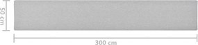 vidaXL Χαλί Διάδρομος Ανοιχτό Γκρι 50 x 300 εκ.