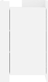 vidaXL Συρταριέρα Λευκή 45x35x75 εκ. από Επεξεργασμένο Ξύλο